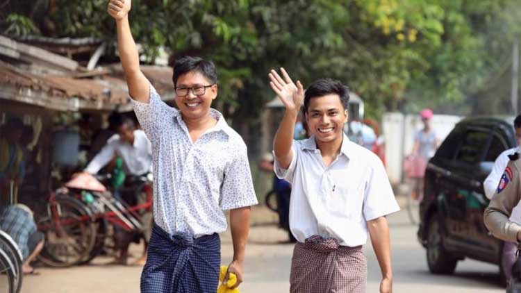 മ്യാൻമറിൽ തടവിൽ കഴിയുന്ന റോയി​ട്ടേഴ്​സ്​ മാധ്യമപ്രവർത്തകരെ മോചിപ്പിച്ചു